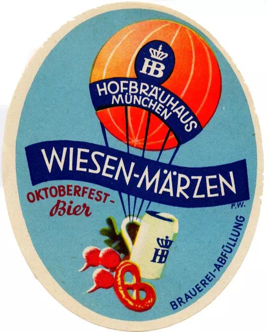 1812 erstes Oktoberfestbier Wiesn Märzen Etikett