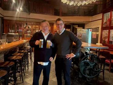 Dr. Lehmann with his colleague in Japan