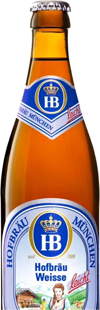 Weisse Leicht Hofbräu Bierflasche Brauerei