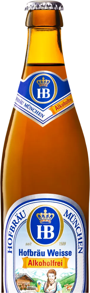 Weisse Alkoholfrei Weissbier Hofbräu München Flasche