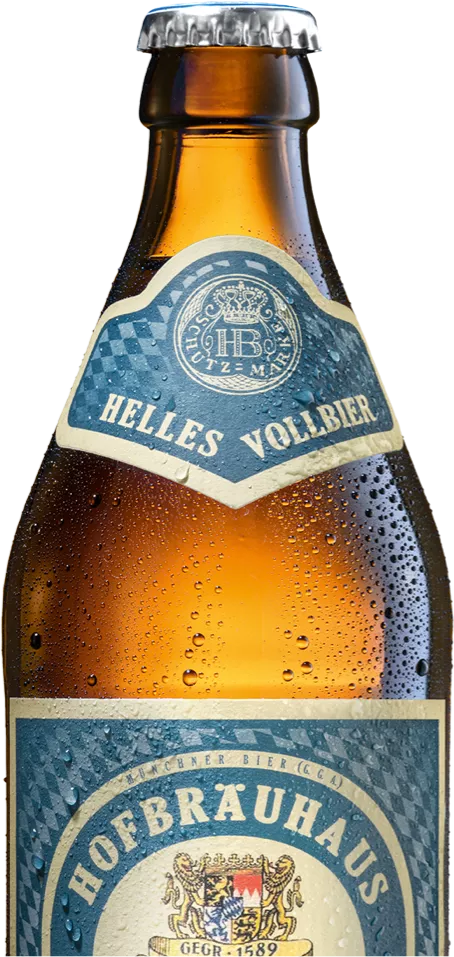 Hofbräuhaus Hell Bier Flasche Schutzmarke Brauerei München