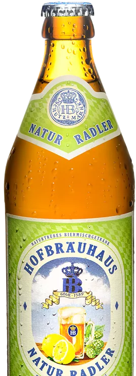 Hofbräuhaus Natur Radler Flasche leichtes Bier mit Zitrone