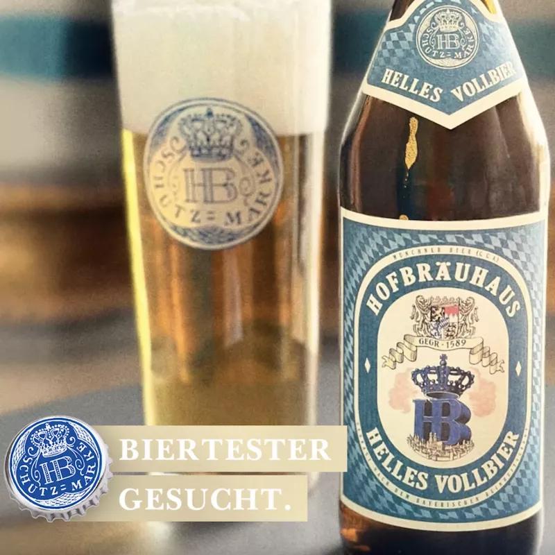 Biertester Hofbräuhaus Hell